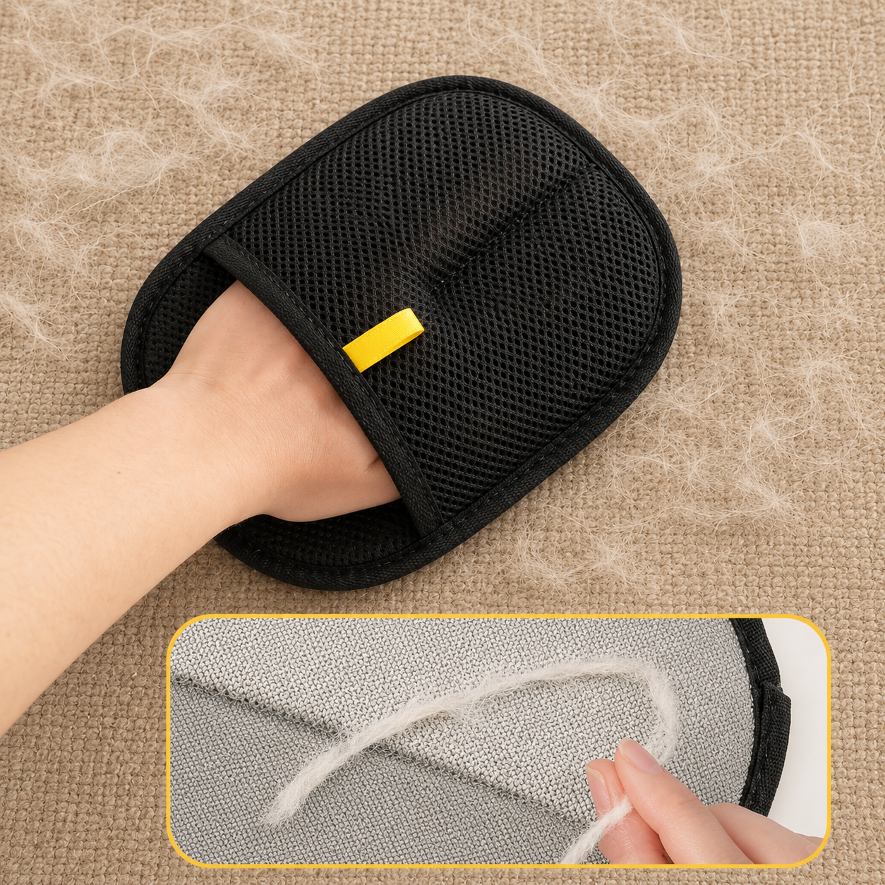 🐾 Pet Hair Remover Glove – Reusable Fur & Lint Cleaner for Cats & Dogs