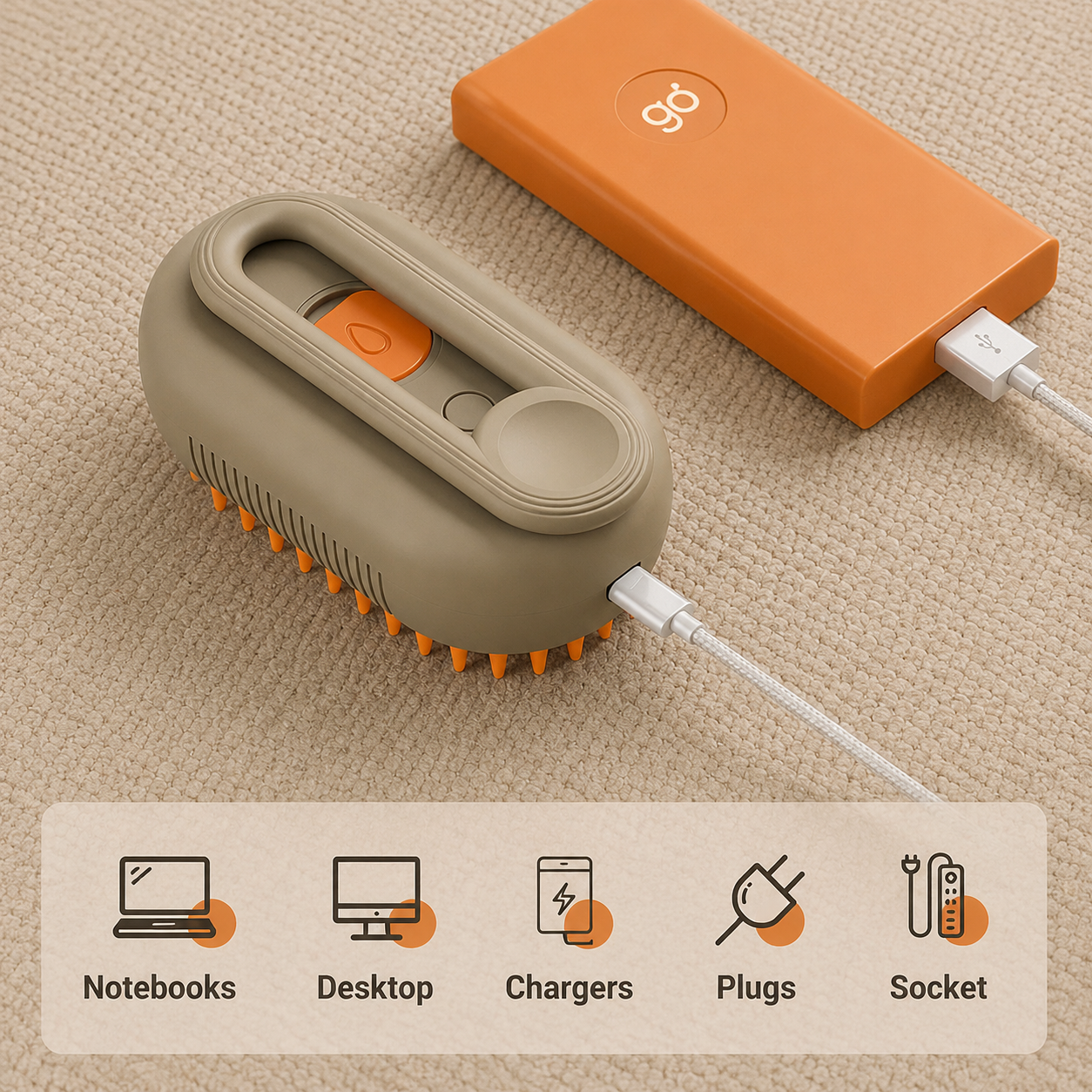 🐾 Pet Steam Brush – Removes Hair & Massages Your Pet