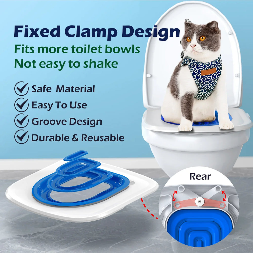 Cat Toilet Trainer Kit – Reusable Toilet Training System for Cats | Easy Installation