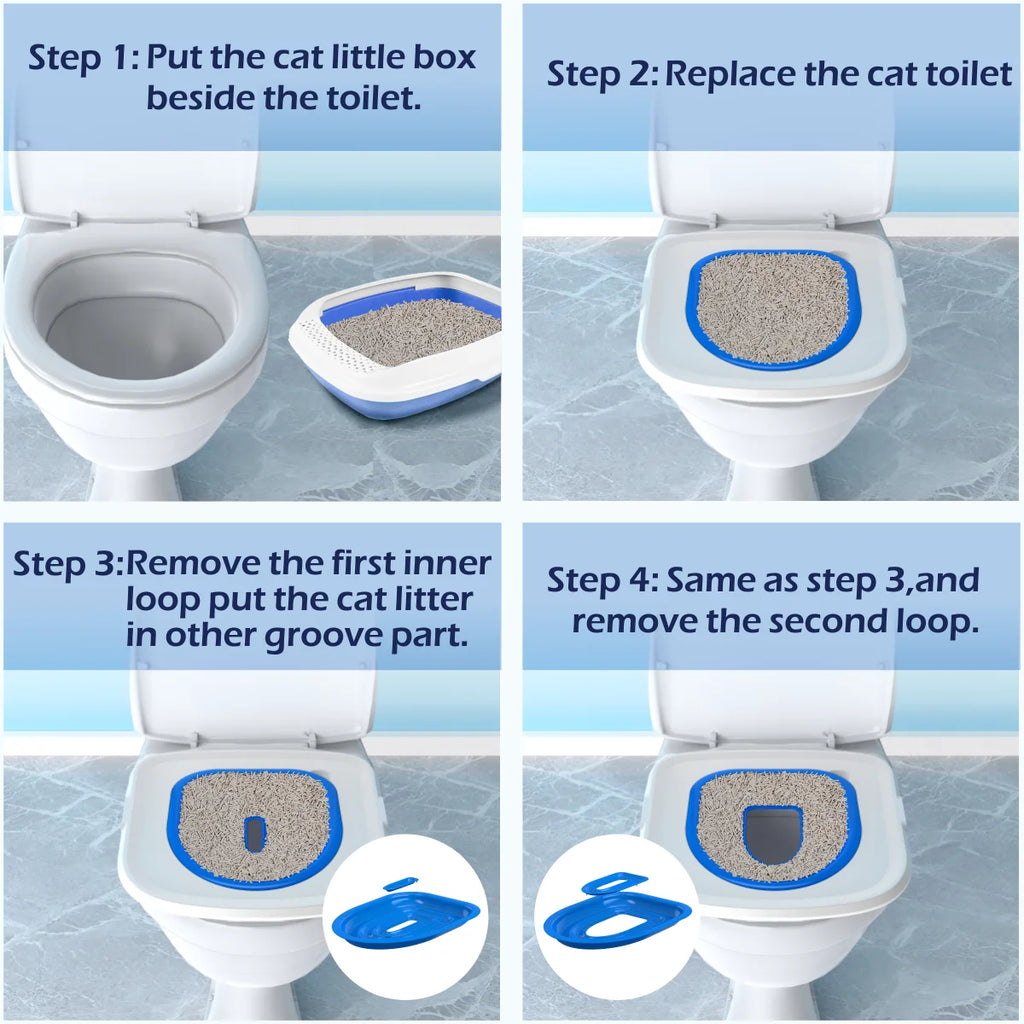 Cat Toilet Trainer Kit – Reusable Toilet Training System for Cats | Easy Installation