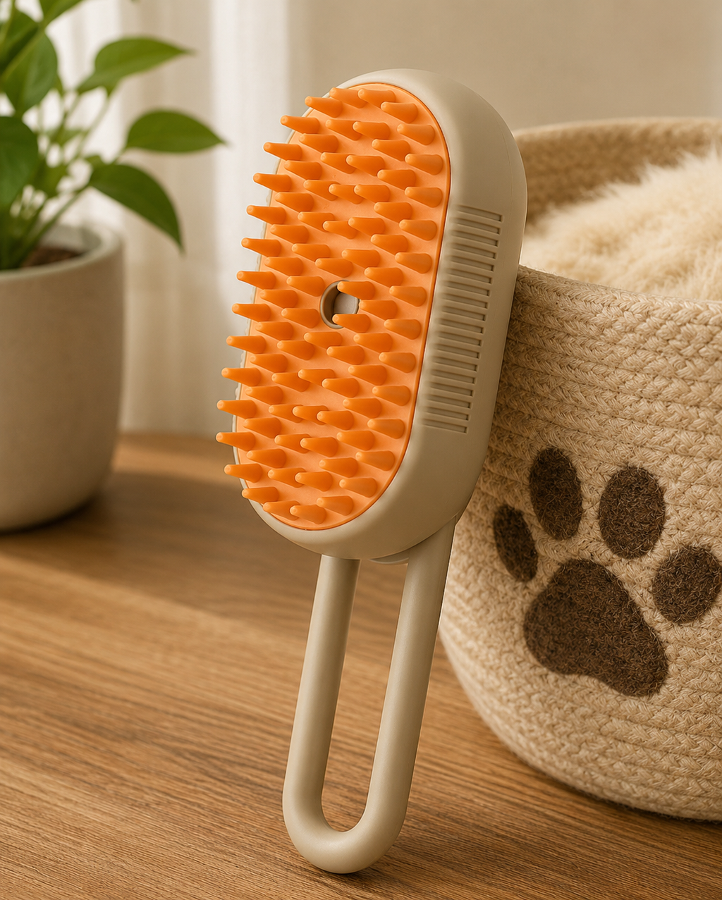 🐾 Pet Steam Brush – Removes Hair & Massages Your Pet