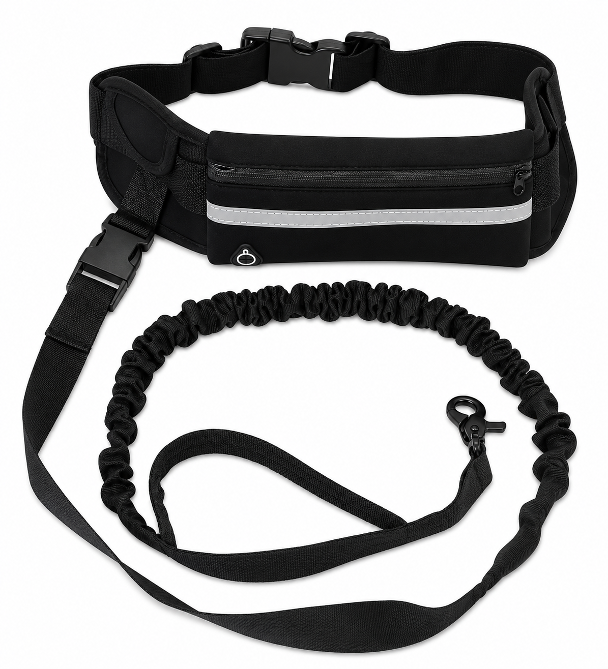 NEW Hands Free Dog Leash Pet Walking and Training Belt with Shock Absorbing Bungee Leash for up to 180Lbs Large Dogs Phone Pocket and Water Bottle Holder