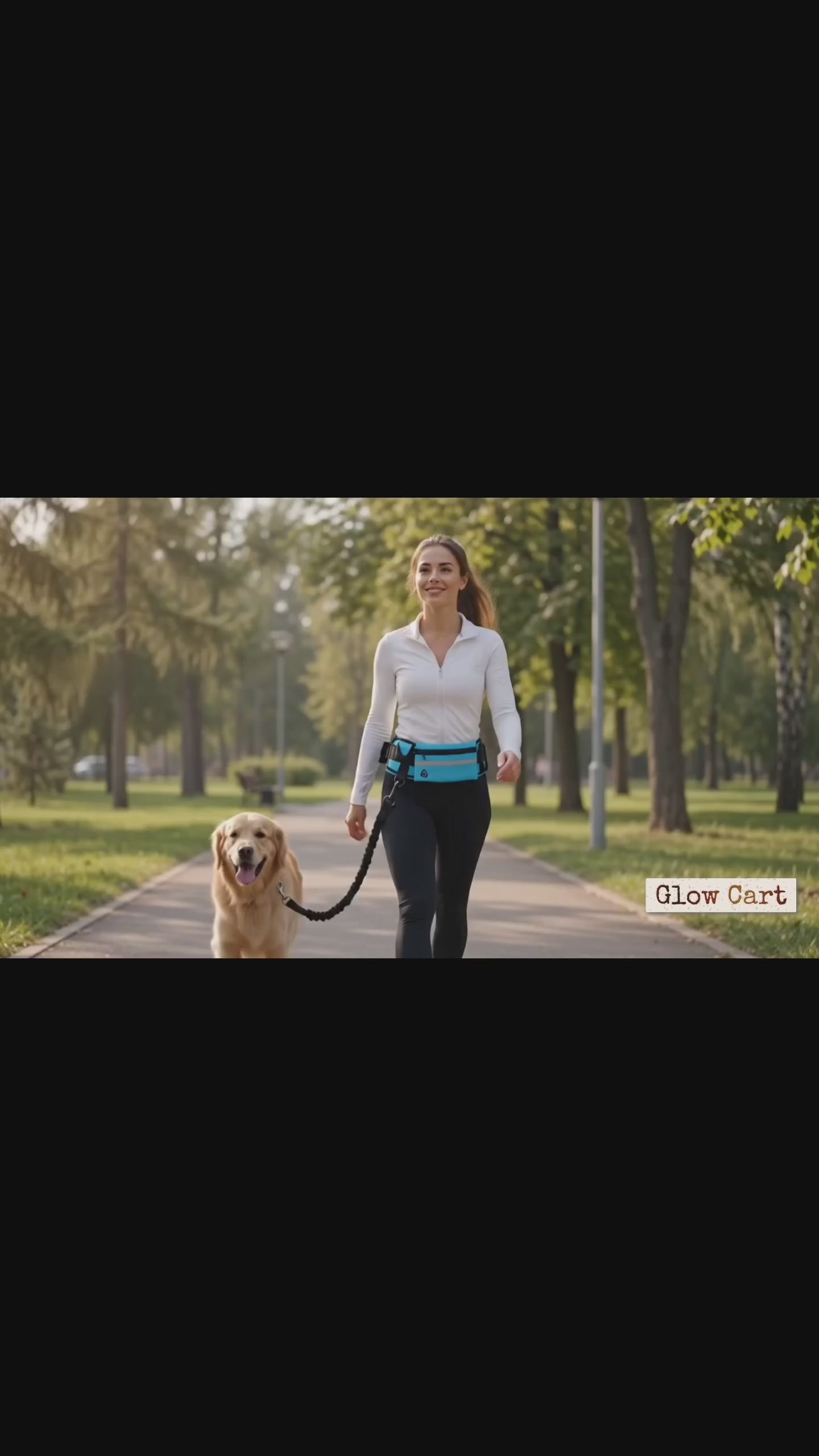 NEW Hands Free Dog Leash Pet Walking and Training Belt with Shock Absorbing Bungee Leash for up to 180Lbs Large Dogs Phone Pocket and Water Bottle Holder
